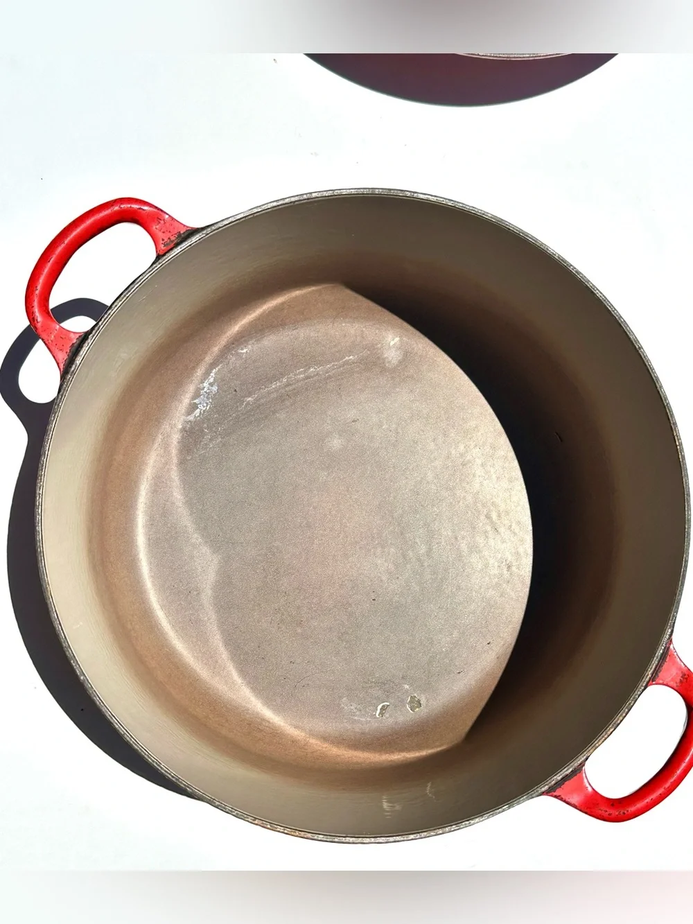 Le Creuset #28 7.25 Qt Red Enameled Cast Iron Dutch Oven - Cerise
